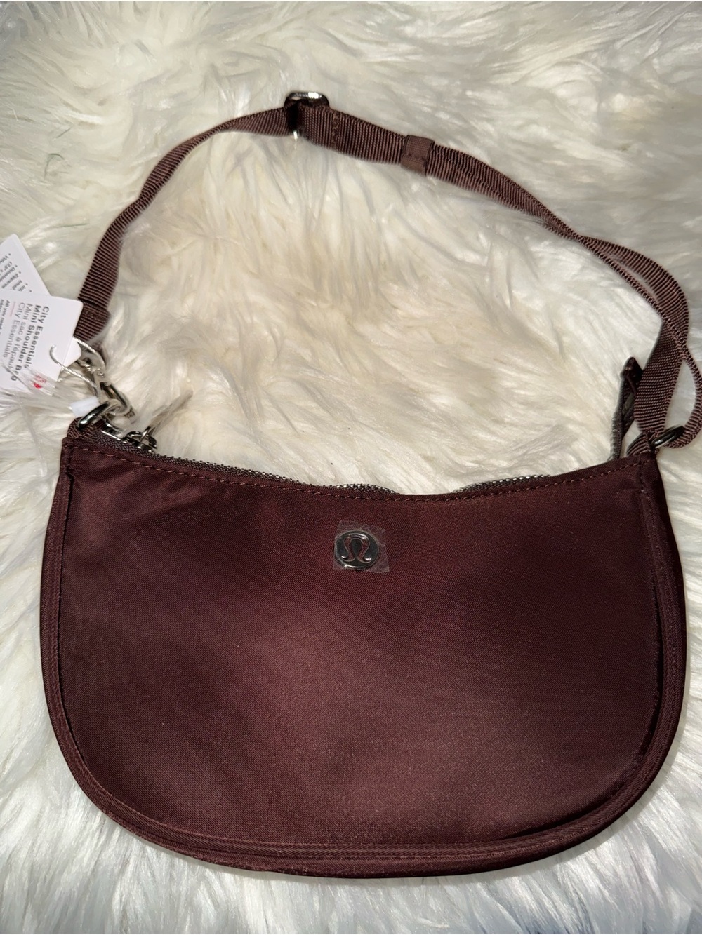 lululemon athletica Brown Nylon Crescent Shoulder Bag